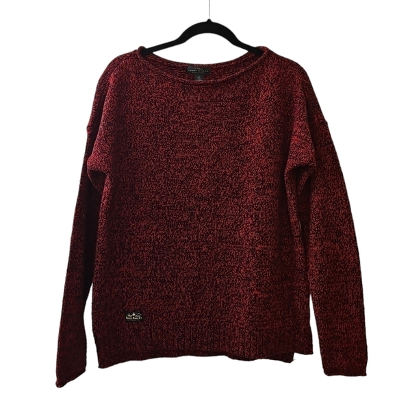 Ralph Lauren Jeans Co Womens Pullover Sweater Red/Black Boat Neck - Picture 4 of 8